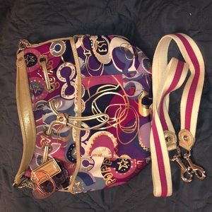 Small hobo Coach.  Some pen marks inside.